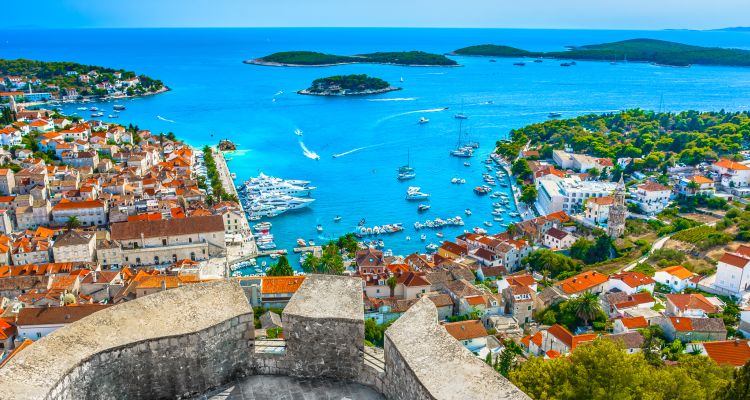 Photo overlooking Hvar Harvour, Croatia